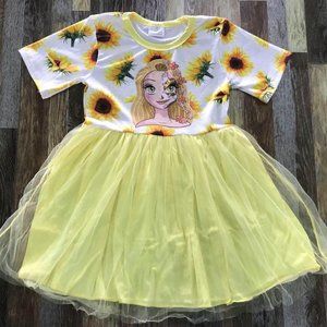 Disney Girls Dress Halloween Tangled Sugar Skull Rapunzel Themed Frock Dress